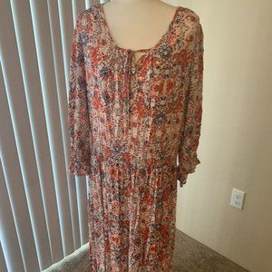 Orange flowery dress